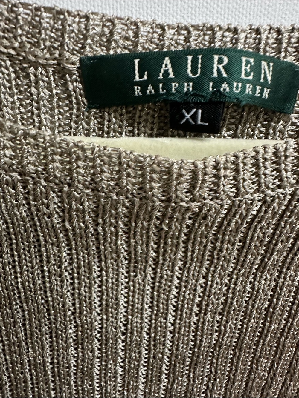 Ralph Lauren Silver-Taupe Knit Sweater dress - Picture 2 of 8